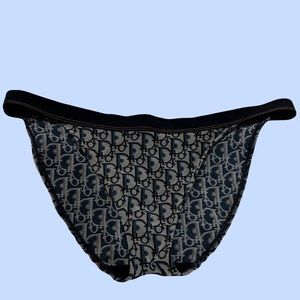 Vintage Christian Dior Oblique Monogram CD Logo Bikini Bottom US 8 Small